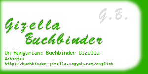 gizella buchbinder business card